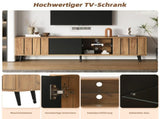 TV Stand Cabient with 3 Door, 2-tier open shelving, TV Cabinet Storage Sideboard, TV Entertainment N605P388089Z
