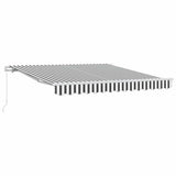 Manual Retractable Awning Anthracite&White 300x250 cm 3216038