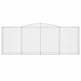 Arched Gabion Baskets 5 pcs 400x50x140/160 cm Galvanised Iron 3147025