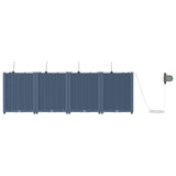 Garden Planter 4 pcs Grey 160 x 40 x 52 cm Plastic 42002880