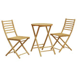 Bistro Set Natural Bamboo Bamboo Standard Size Foldable 3278536