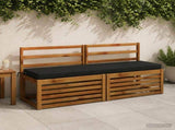 2-Piece Bench Cushions SOEST 2 pcs 100% Polyester Black 949849