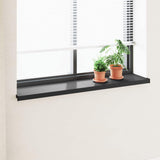 Window Sill Black with wood grain 120 x 35 x 4.5 cm PVC 42046865