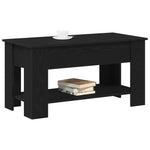 ZNTS Black Oak Coffee Table - 101x49x52 cm Made from Engineered Wood 862764
