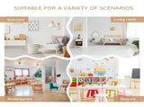 4-Piece Kids Table and Chair Set with 2 Wooden Chairs, 1 Storage Bench, and Interesting Modern T3398P347690