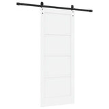 Sliding Door ORKDAL White 83 x 202 cm Solid Pine Wood 3333673