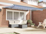 Retractable Awning Blue 250 x 200 cm Fabric 3329352