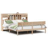 Bookcase Bed without Mattress 180x200 cm Super King Solid Wood Pine 3321840