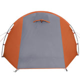 Camping Tent Tunnel 4-Person Grey and Orange Waterproof 94399