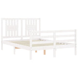 Bed Frame without Mattress White 120x200 cm Solid Wood 3194567