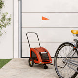 Pet Bike Trailer Orange and Grey Oxford Fabric and Iron 93970