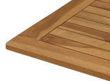 Table Top Rectangular Solid Teak Wood Natural 42033167