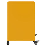 ZNTS Bedside Cabinet Mustard Yellow 36x39x59 cm Steel 846722