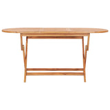 7 Piece Folding Outdoor Dining Set Solid Teak Wood 3059968