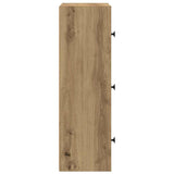 Bookcase Artisan Oak 40x24x77 cm Engineered Wood 860372