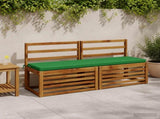 2-Piece Bench Cushions SOEST 2 pcs 100% Polyester Green 949063