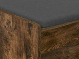Hall Bench with Cushion with Shelf Smoked Oak 63 x 38 x 45 cm 891572