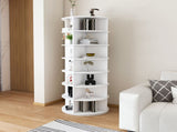 Rotating Shoe Rack Tower, 7-Tier Spinning Storage Rack, Free Standing 360&deg Revolving Shoe W1196P512181