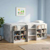 Kids'High Bed Frame 2 pcs Concrete Grey 90 x 190 cm 3422582