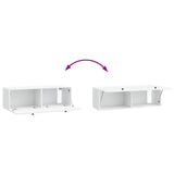 Wall-Mounted TV Cabinet 98 x 31 x 30 cm White Engineered Wood 899235