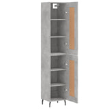 Highboard Concrete Grey 34,5x34x180 cm Engineered Wood 3200469