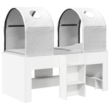 Bed with Tunnel 4 pcs White Engineered Wood 3423491