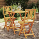 Bistro Set Folding 3 pcs Oil Natural Solid Acacia Wood 4105509