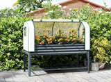 Galvanised Raised Planter with Greenhouse Cover, Metal Raised Garden Bed on Legs with Bed Liner and T3398P555111