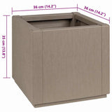 Garden Flower Box Light Brown 36 x 36 x 35 cm PP 42006498
