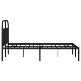 Bed Frame Black Powder-coated steel Double Bed Frame 353635