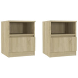 806164 Bed Cabinets 2 pcs Sonoma Oak 40x40x50 cm Engineered Wood
