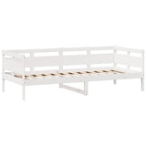 Daybed with Drawers without Mattress White 90x200 cm Solid Wood 3302115