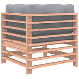 Corner Sofa with Cushions Solid Wood Douglas 825658