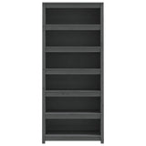 Book Cabinet Grey 80x35x183 cm Solid Wood Pine 821696