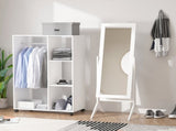 Freestanding Dressing Mirror Bedroom Tall Adjustable Angle 148x47cm White T3398P343224