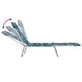 Sunlounger Set of 2 Leaf Pattern 310346