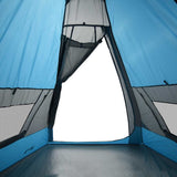 Camping Tent Tipi 7-Person Blue Waterproof 94428