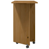 Rolling Cabinet with Desk MOSS Honey Brown Solid Wood Pine 4015791