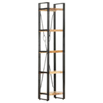 ZNTS 5-Tier Bookcase 39x30x180 cm Solid Mango Wood 320616