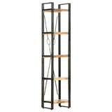 ZNTS 5-Tier Bookcase 39x30x180 cm Solid Mango Wood 320616