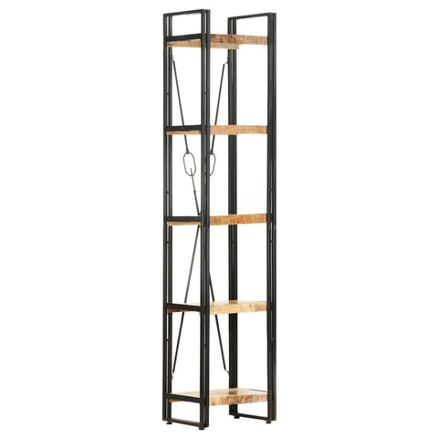 ZNTS 5-Tier Bookcase 39x30x180 cm Solid Mango Wood 320616