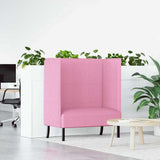 Highback Sofa Pink 109 x 56 x 121 cm Fabric 42010843