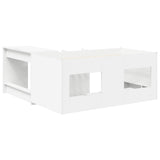 Kids'High Bed Frame with Desk White 80 x 160 cm 3423462
