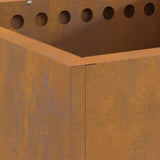 Smokeless Fire Pit Brown 48 x 48 x 50 cm Weathering Steel 858987