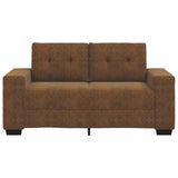 Loveseat Sofa with Cushion Brown Faux leather 4105120