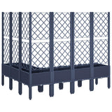 Garden Planter with Trellis Blue Grey 160x120x142 cm PP 367936