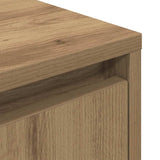 ZNTS Bedside Cabinet with LED Lights Artisan Oak 38x34x50 cm 861299