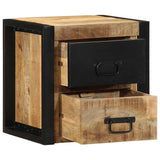 Bedside Cabinet 40x35x40 cm Solid Rough Wood Mango 4015953