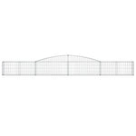 Arched Gabion Baskets 3 pcs 400x30x40/60 cm Galvanised Iron 3146828