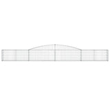 Arched Gabion Baskets 3 pcs 400x30x40/60 cm Galvanised Iron 3146828